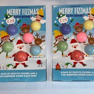 DA BOMB Bath Merry Fizzmas bath bombs - New - 2 packs (6 per pack)